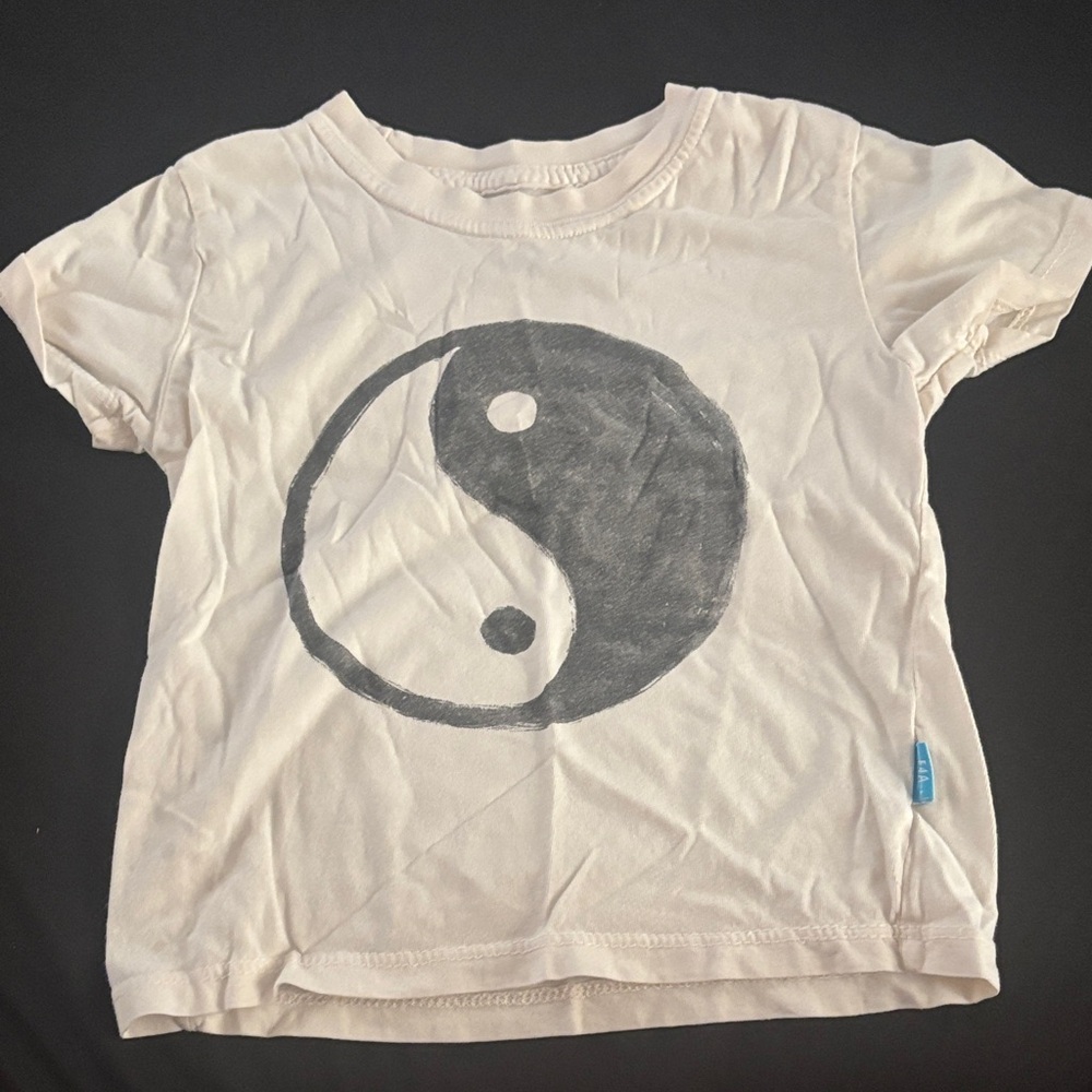 Kids Yin Yang Short Sleeve Tee - White and Black